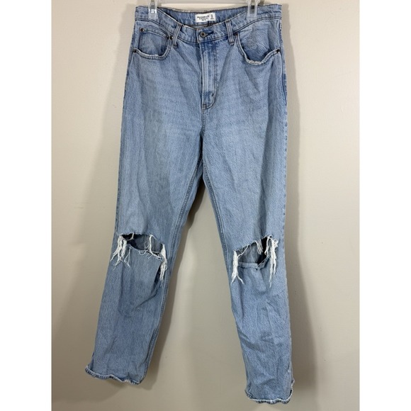 Abercrombie & Fitch Denim - Abercrombie & Fitch 90s Relaxed Jeans Women 31/12 Distressed Y2K Grunge